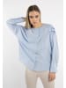 DreiMaster Damen Langarmbluse in Hellblau