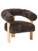 Beliani Sessel ILBRO in Braun - (W) 77 x (H) 76 x (L) 68 cm