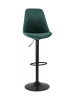 KADIMA DESIGN Verstellbarer Hocker aus Metall und Samt | Retro Chic Stil in Grün