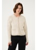 Kaffe Strickpullover KAellery Loose fit in Feather Grey/ Chalk Structure