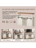 VASAGLE Sideboard Daxton in Weiß-Braun - (B)33 x (H)80 x (T)100 cm