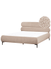 Beliani Doppelbett LESSAY in Beige/Schwarz - (W) 195 x (H) 103 x (L) 213 cm