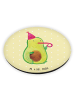 Mr. & Mrs. Panda Rund Magnet Avocado Feier ohne Spruch in Gelb Pastell