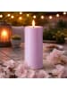 MARELIDA LED Solar Kerze Outdoorkerze mit Sensor 7x15cm in lila