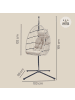 SONGMICS Hängesessel Sognia in Weiß - (B)103 x (H)195 x (T)98 cm