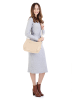 Samantha Look Umhängetasche echt Leder in beige