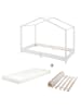 roba Hausbett mit Lattenrost & Matratze, Montessori 70 x 140 cm - weiß