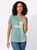 WITT WEIDEN Rundhals-Shirt in jade-blaugrün-bedruckt