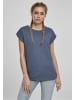 Urban Classics Urban Classics Damen Ladies Extended Shoulder Tee in vintageblue