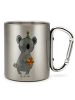 Mr. & Mrs. Panda Metallbecher Koala Geschenk ohne Spruch in Silber