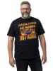 Men Plus Kurzarm T-Shirt in schwarz