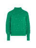 faina Damen Pullover Mit Perlen in GRÜN