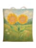 Mr. & Mrs. Panda shopping bag Blume Sonnenblume Design ohne Spruch in Weiß