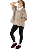 normani Weicher Oversize Kuschelpullover in Beige