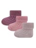 ewers 3er-Set Newborn Socken 3er Pack Rippe/Umschlag in dusty rose-rosenrauch-h.wildro