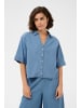 Kaffe Kurzarmhemd KAjade Loose fit in Medium Blue Chambray
