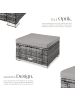 tectake Rattan Sitzhocker Bitonto 53 x 53 x 26 cm, grau