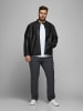 Jack & Jones Kunstleder Jacke Plus Oversize Biker Blouson Übergangs JJEROCKY in Schwarz