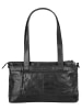 SPIKES & SPARROW Handtasche echt Leder in schwarz