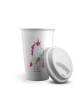 Mr. & Mrs. Panda To Go Becher Einhorn Vegan ohne Spruch in Weiß