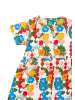 Little Green Radicals Button Through Short Sleeve Dress in Bunt