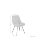 byLiving 2er-Set: Stuhl ARAGON in grau - B 47,5, H 84,5, T 62,5 cm