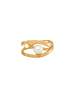 Steel_Art Ring Damen Facilis goldfarben in Weiß