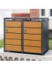 SoBuy Abfallsammlerbox in Eiche natur - (W) 80 x (H) 116 x (L) 134 cm