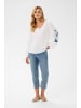 Cream Langarm-Bluse CRFloriza Regular fit in Snow White