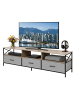 relaxdays TV Lowboard in Greige/ Schwarz - (B)170 x (H)50 x (T)40 cm