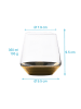 Intirilife Trinkglas Set Wasser Saft Glas Kristallglas Becher in 2x 350 ml Transparent
