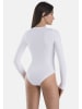 Teyli Langärmeliger Viskose-Bodysuit Longy in weiß