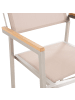 Beliani 6er-Set Gartenstuhl GROSSETO in Beige/Silber/Braun