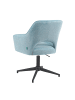 DUBI Möbel 2er-Set: Bürostuhl Mika-Bryn in Hellblau - (B)60 x (H)84 x  (T)65 cm