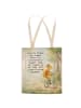Mr. & Mrs. Panda Tote Bag Fuchs Lieferung Pommes Design mit Spruch in Weiß