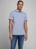 Jack & Jones Polo Shirt JJEPAULOS Sommer Hemd Kragen Pique Cotton in Hellblau