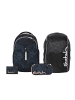 Satch Schulrucksack-Set MATCH "Midnight Jungle" 4-tlg. in Schwarz