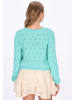 IZIA Women Sweater in turquoise