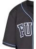 FUBU FUBU Herren FM242-002-1 Fubu College Mesh Baseball Jersey in black/lightblue