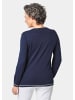 GOLDNER Zeitloser Pullover mit Anker-Stickereien in marine / weiß