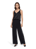 Vera Mont Satin-Bluse mit V-Ausschnitt in Schwarz