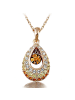 MeinVIPShop Halskette " Glamour " mit Crystals from Swarovski  gold