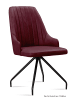 58 aufm Kessel ESSZIMMERSTUHL (2er-Set) Dilara 52x91x60 Schwarz/Marsala