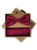 Finshley & Harding London Fliege und Einstecktuch in bordeaux - 0001