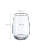 relaxdays 6 x Trinkgläser in Transparent - 400 ml