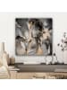 MuchoWow Leinwand bilder Abstrakte Kunst gold grau (BxH)