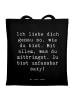 Mr. & Mrs. Panda Shopping Tasche Spruch Sinnlichkeit lieben mit ... in Schwarz