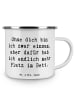 Mr. & Mrs. Panda Metallbecher Spruch Liebeskummer Platz im Bett ... in Weiß