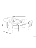 Beliani Chaiselongue LATTES in Beige/Grau/Dunkler Holzfarbton