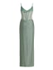 Vera Mont Abendkleid mit Seitenschlitzen in Mint/Silver